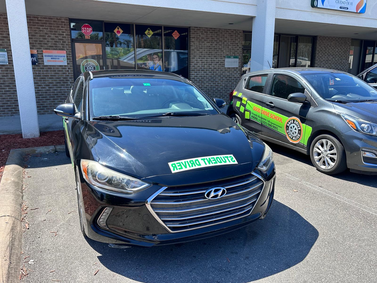 Student driver vehicle during 10-hour course session in Westland Michigan