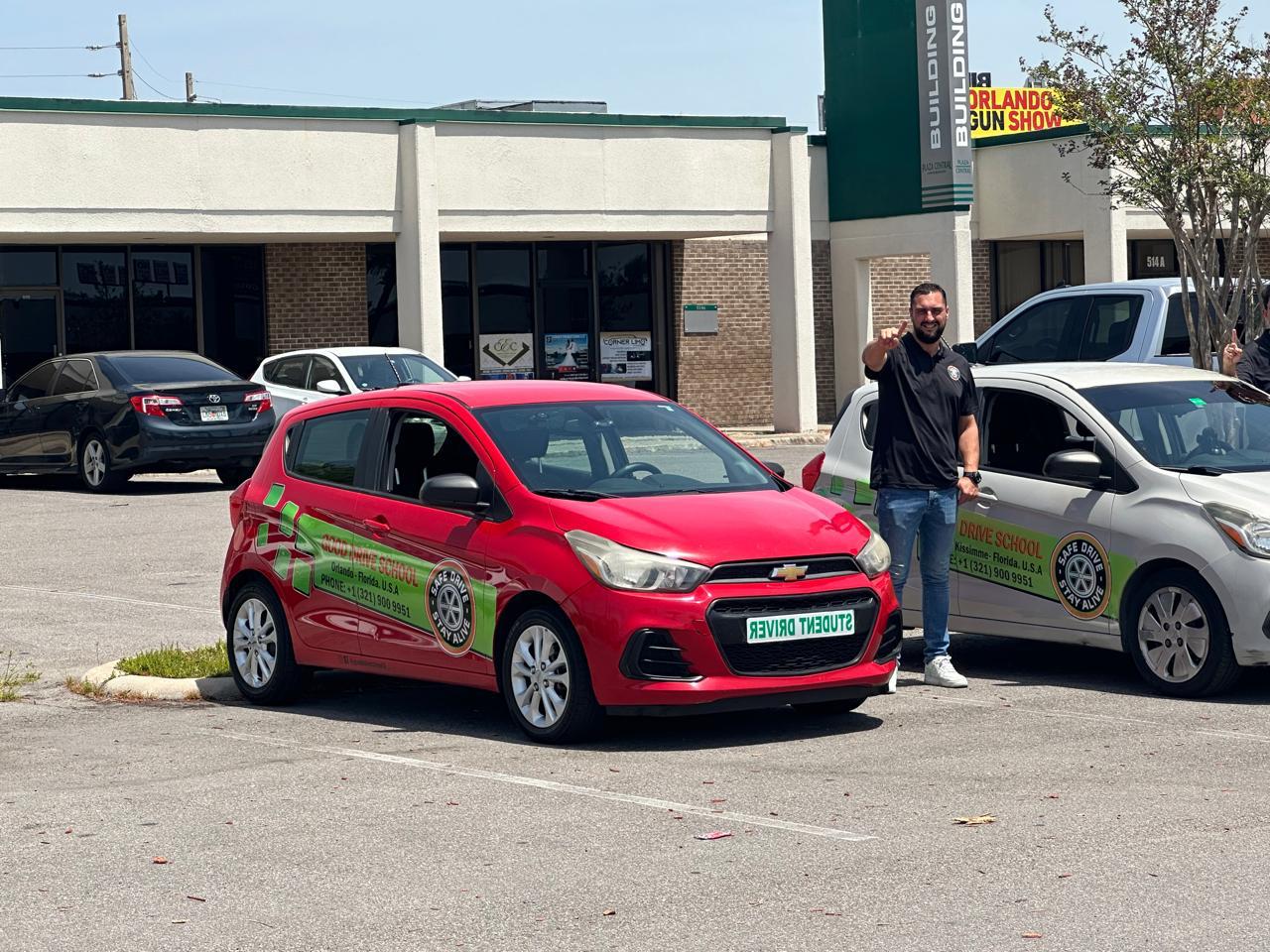 Student starting 10-hour driving course with instructor in Westland Michigan